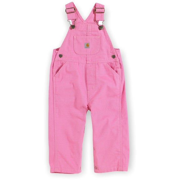 Carhartt Other - Carhartt 2T pink flannel lined microsanded overalls